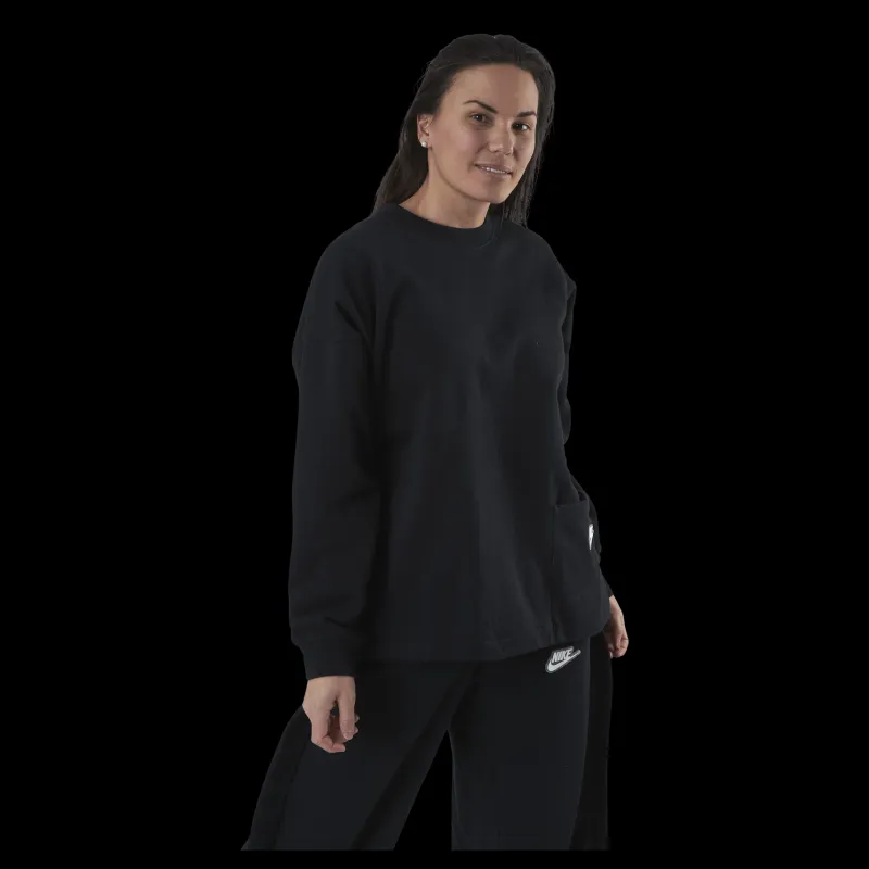 Hot Nike Nsw Crew Earth Day Ft White/Black Vit och Svart