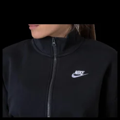 Discount Nike Nsw Essential Flc Crop Hz White/Black Svart