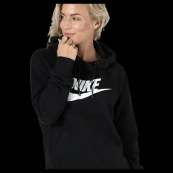 Best Nike Nsw Essential Hoodie White/Black Svart