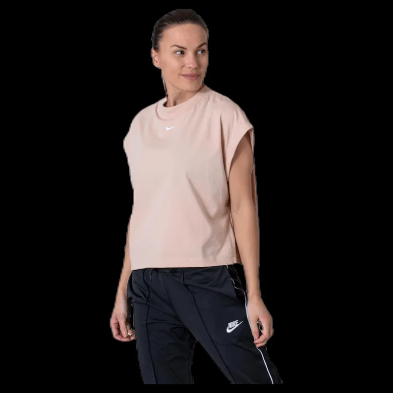 Discount Nike Nsw Essential Ss Top White/Beige Rosa