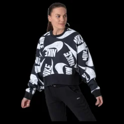 Nike Nsw Fleece Crew Black Flerfärgad