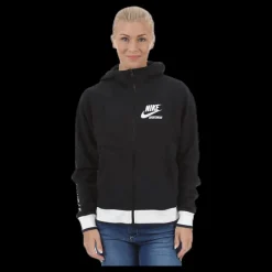 Discount Nike NSW FZ Hoodie Archive Black Svart