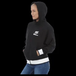 Discount Nike NSW FZ Hoodie Archive Black Svart