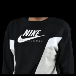 New Nike Nsw Heritage Crew Flc Black Svart