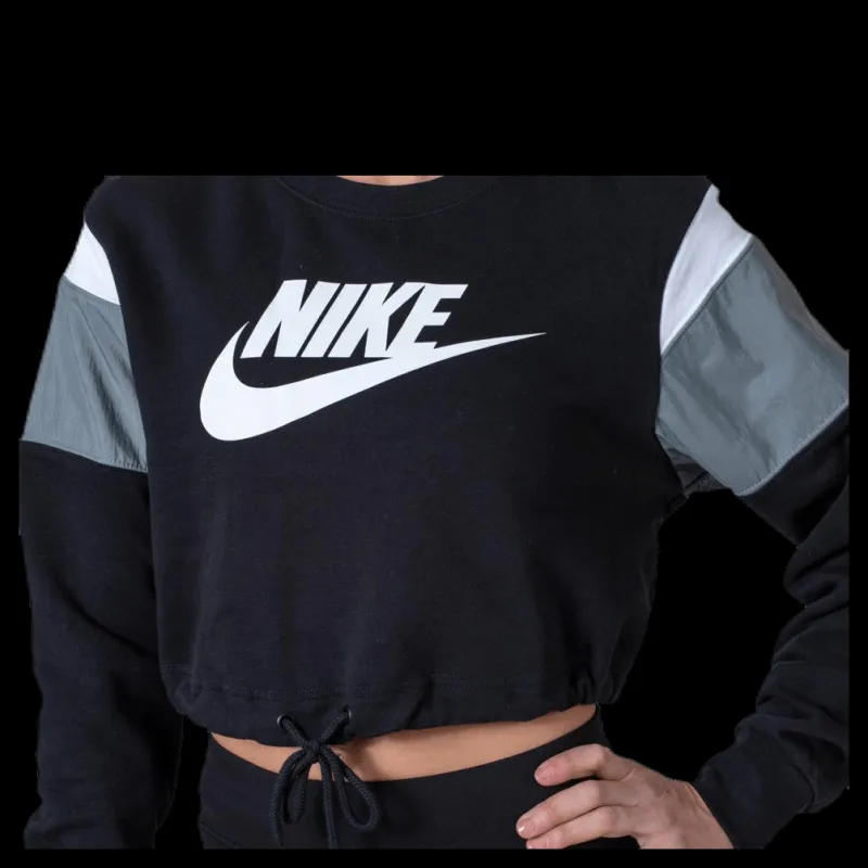 Nike Nsw Heritage Crew Flc Sb White/Black Svart New