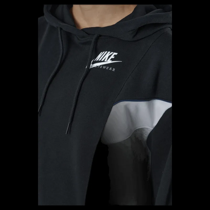 Nike Nsw Heritage Hoodie Flc Black Svart Best