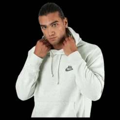 New Nike Nsw Hoodie Po Sb Beige Vit