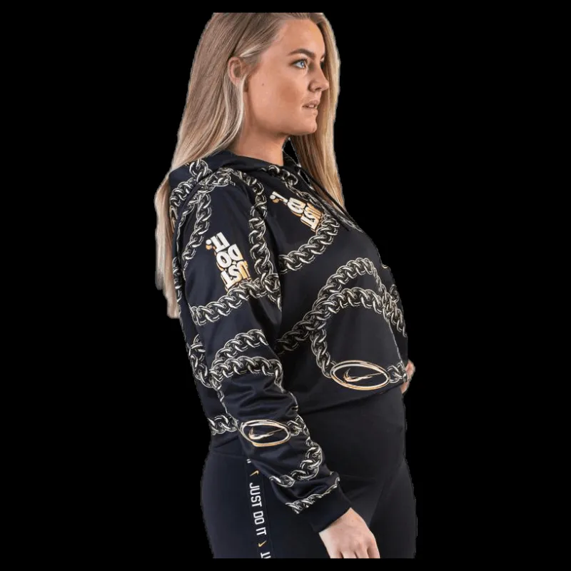 Nike NSW Hoody Glam Dunk Plus Black Svart Discount