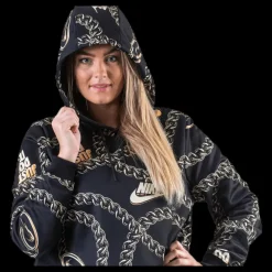 Nike NSW Hoody Glam Dunk Plus Black Svart Discount
