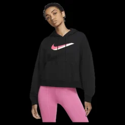 Discount Nike Nsw Icn Clsh Flc Hoodie Ft Black Svart
