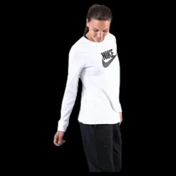 Nike Nsw Ls T-Shirt White/Black Vit