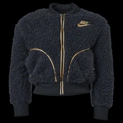 Nike NSW Sherpa Shine Bomber Junior Black Svart Best