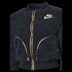 Nike NSW Sherpa Shine Bomber Junior Black Svart Best