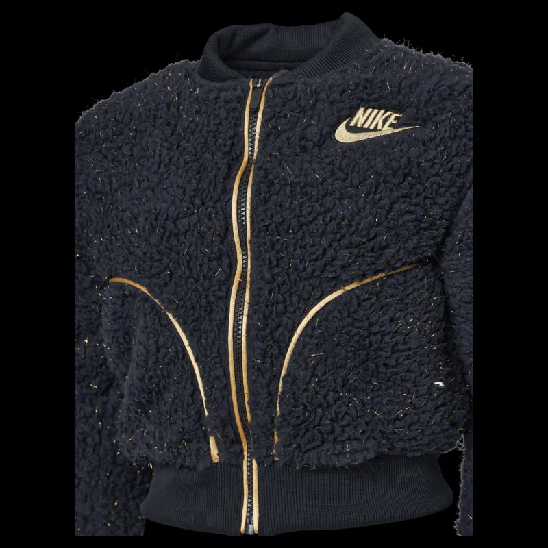 Nike NSW Sherpa Shine Bomber Junior Black Svart Best