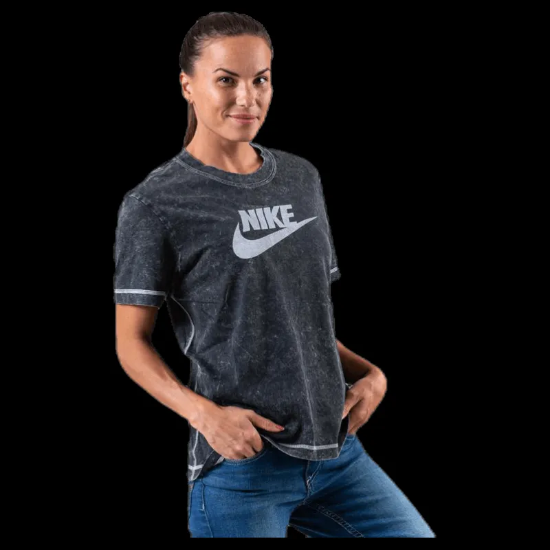 Nike Nsw Ss Rebel Top Black Svart New