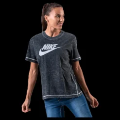 Nike Nsw Ss Rebel Top Black Svart New