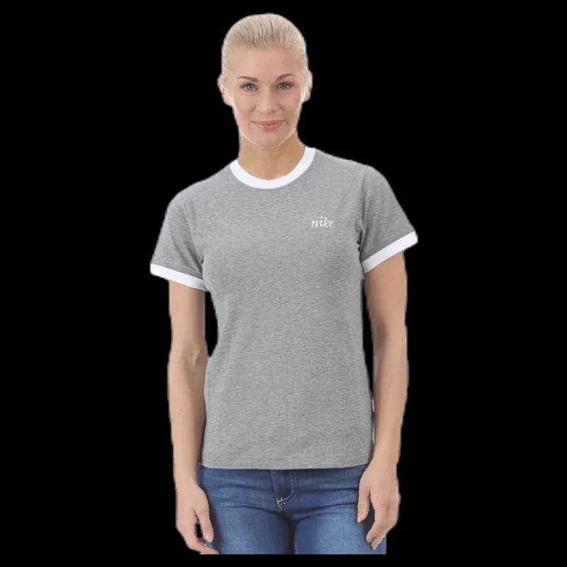 Clearance Nike NSW SS Top Ringer White/Grey Vit och Grå