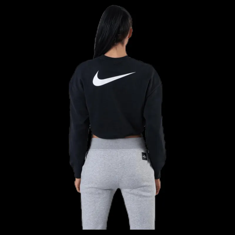 Hot Nike Nsw Swoosh Crew Ft White/Black Svart
