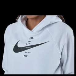 Outlet Nike Nsw Swsh Hoodie Flc Bb White/Black Vit