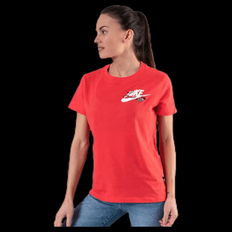 Nike Nsw Tee Novel-Tee 3 White Röd Clearance
