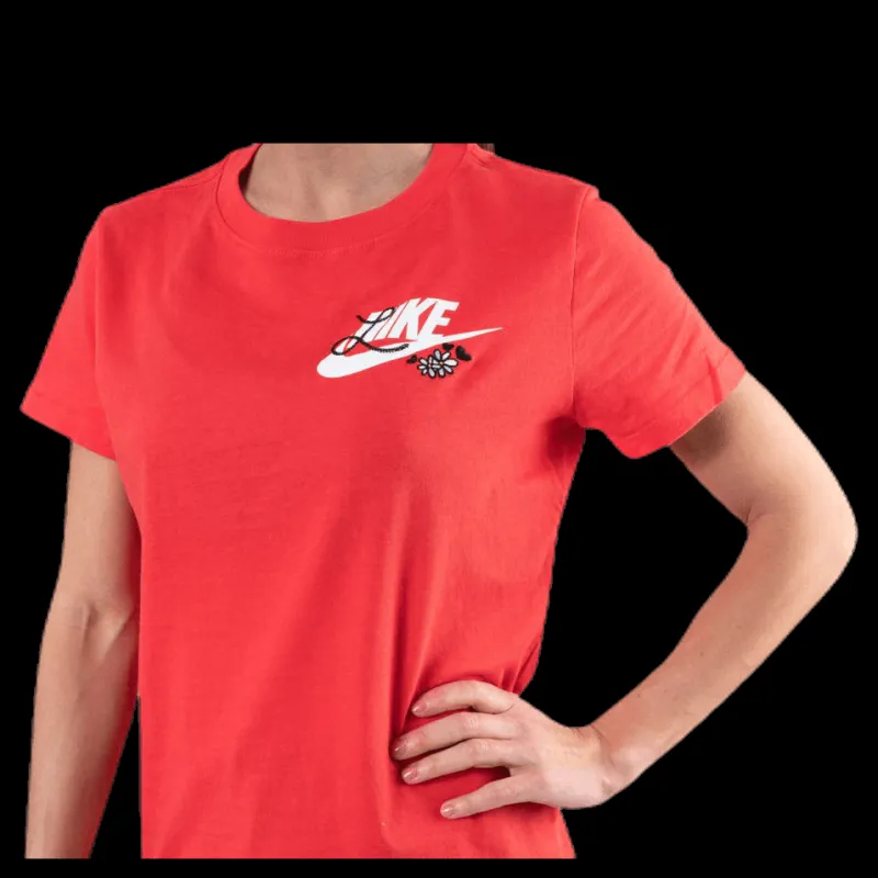 Nike Nsw Tee Novel-Tee 3 White Röd Clearance