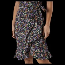 Hot Only Olivia S/S Wrap Dress Wvn Black Svart