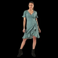 Only Olivia S/S Wrap Dress Wvn Green Grön Outlet