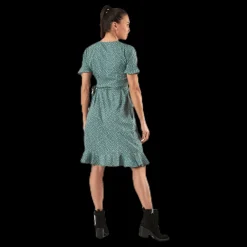 Only Olivia S/S Wrap Dress Wvn Green Grön Outlet