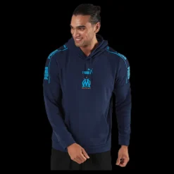 Discount Puma Olympique Marseille Culture Hoody II Blue Blå