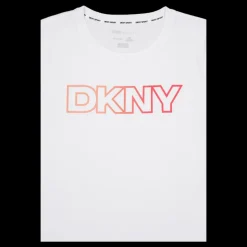 DKNY Sport Ombre Outline Logo C White/trop Peach Vit Sale