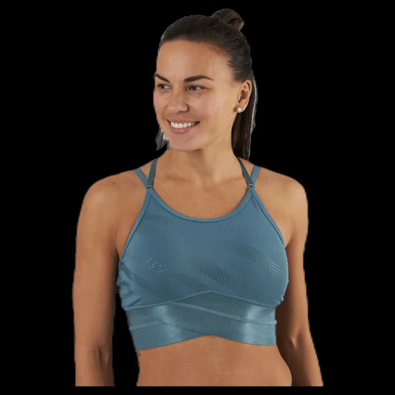 New Only Play Onay Aop Sports Bra Blue Blå