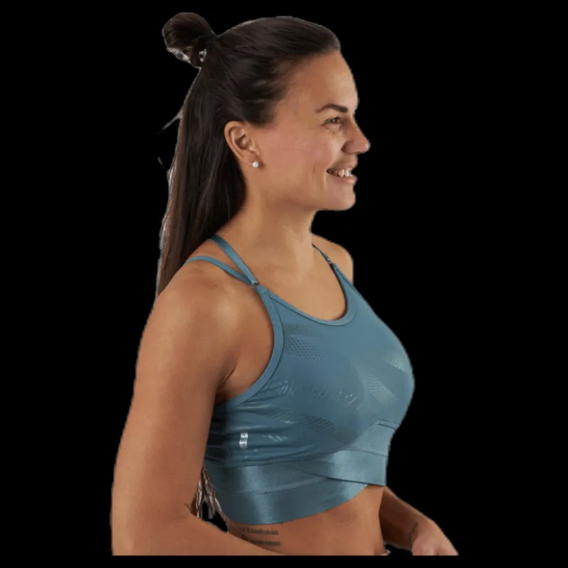 New Only Play Onay Aop Sports Bra Blue Blå