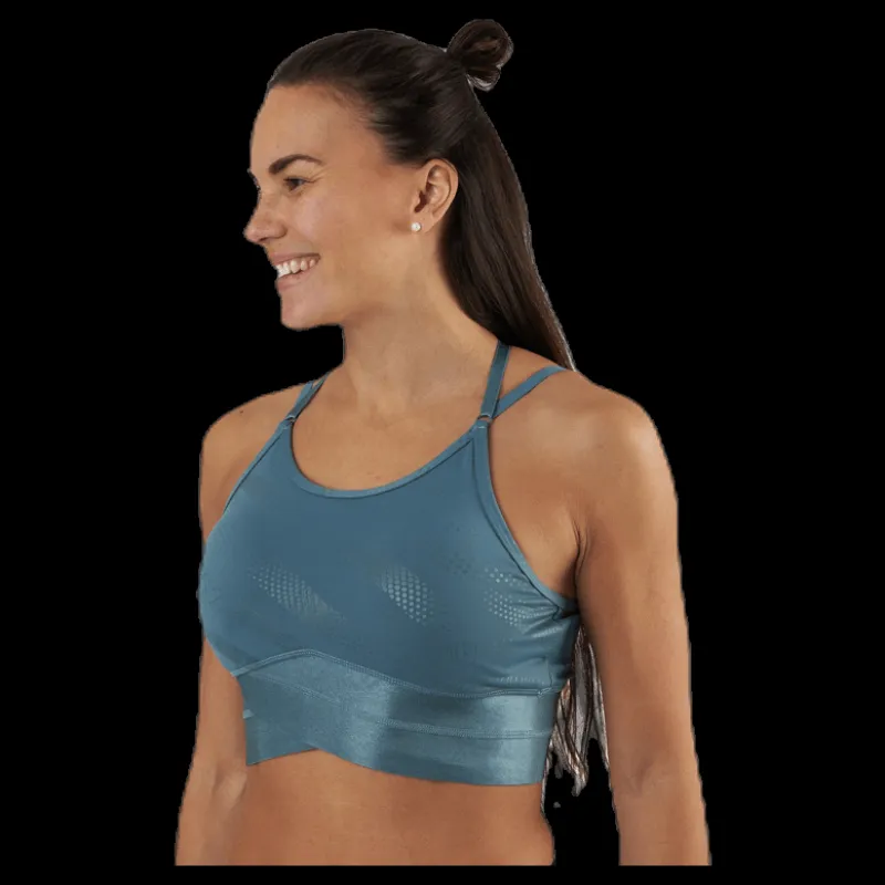 New Only Play Onay Aop Sports Bra Blue Blå