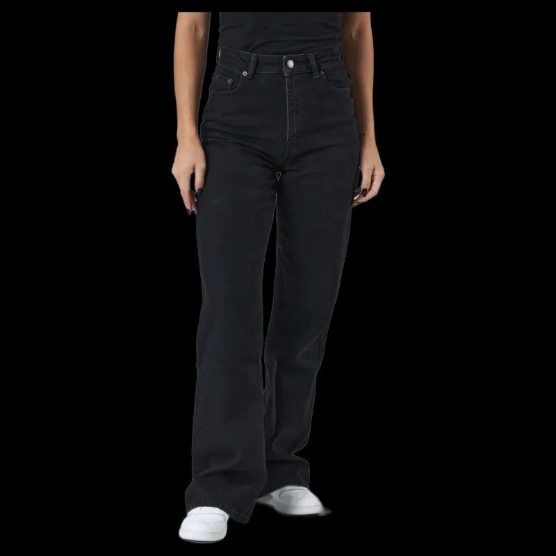 Discount Only Onlcamille Life Ex Hw Wide Dnm Black Denim Svart