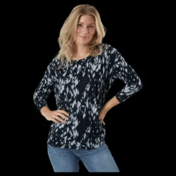 Only Onlelcos 4/5 Aop Top Jrs Noos Black W/graphic Paint 15 Flerfärgad Online