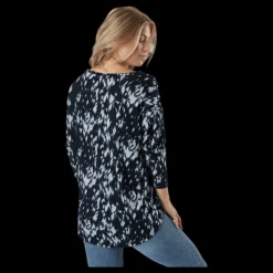 Only Onlelcos 4/5 Aop Top Jrs Noos Black W/graphic Paint 15 Flerfärgad Online