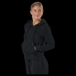 Only Onlfeel Life L/s Zip Hood Swt Black Svart Outlet