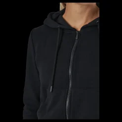 Only Onlfeel Life L/s Zip Hood Swt Black Svart Outlet