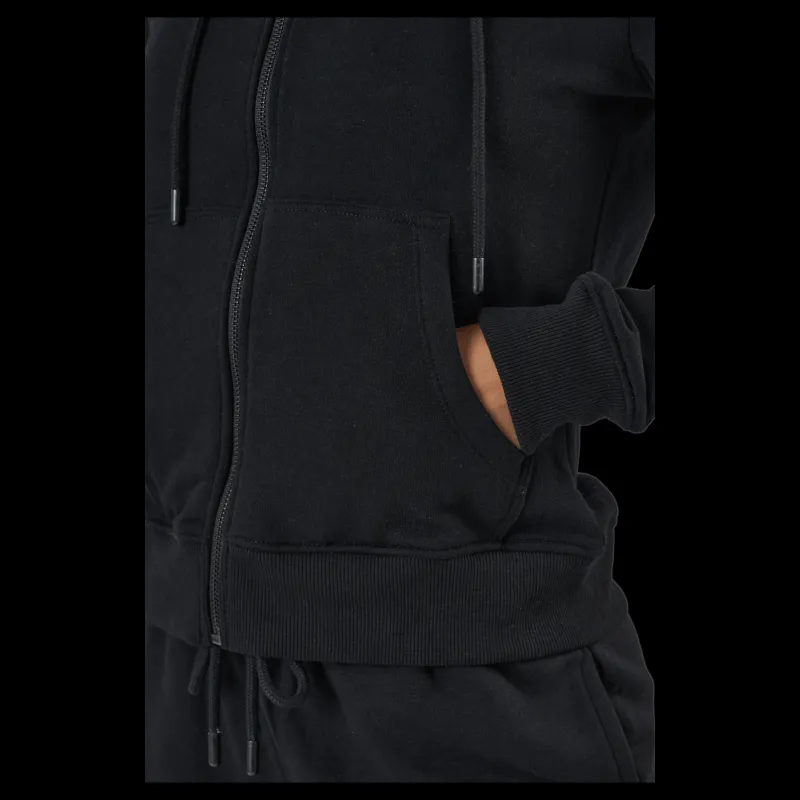 Only Onlfeel Life L/s Zip Hood Swt Black Svart Outlet