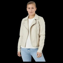 Only Onlgemma Faux Leather Biker Ot Silver Lining