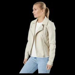 Only Onlgemma Faux Leather Biker Ot Silver Lining