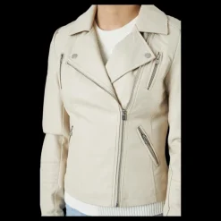 Only Onlgemma Faux Leather Biker Ot Silver Lining