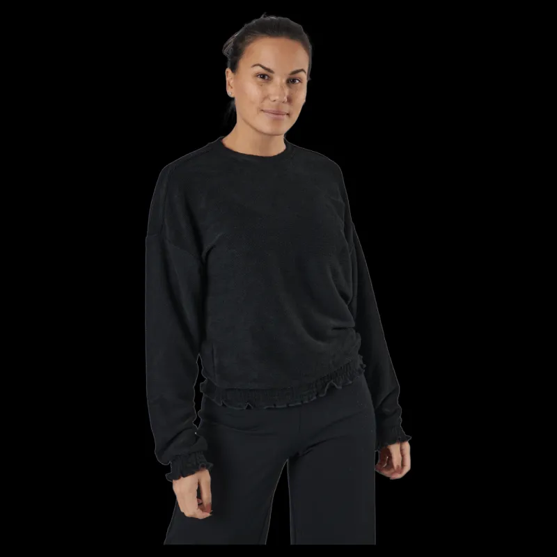 Only Onljenka L/s O-neck Smock Top Black Svart Outlet