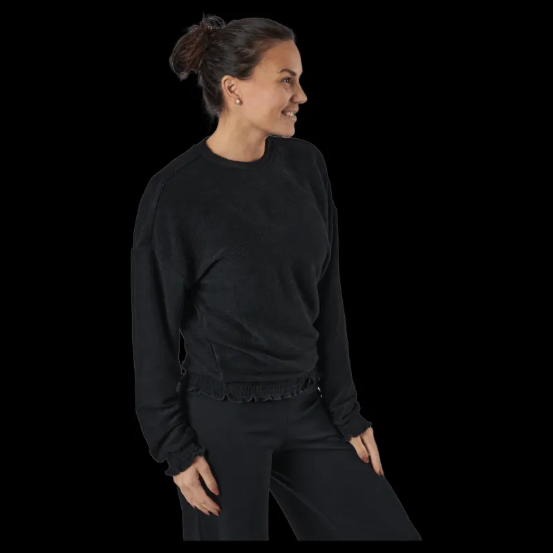 Only Onljenka L/s O-neck Smock Top Black Svart Outlet