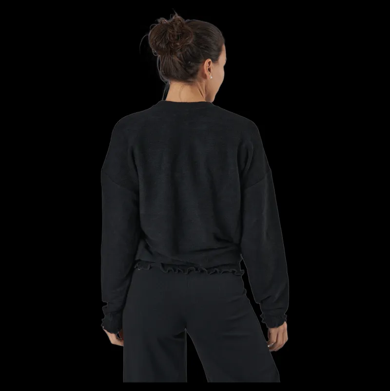 Only Onljenka L/s O-neck Smock Top Black Svart Outlet