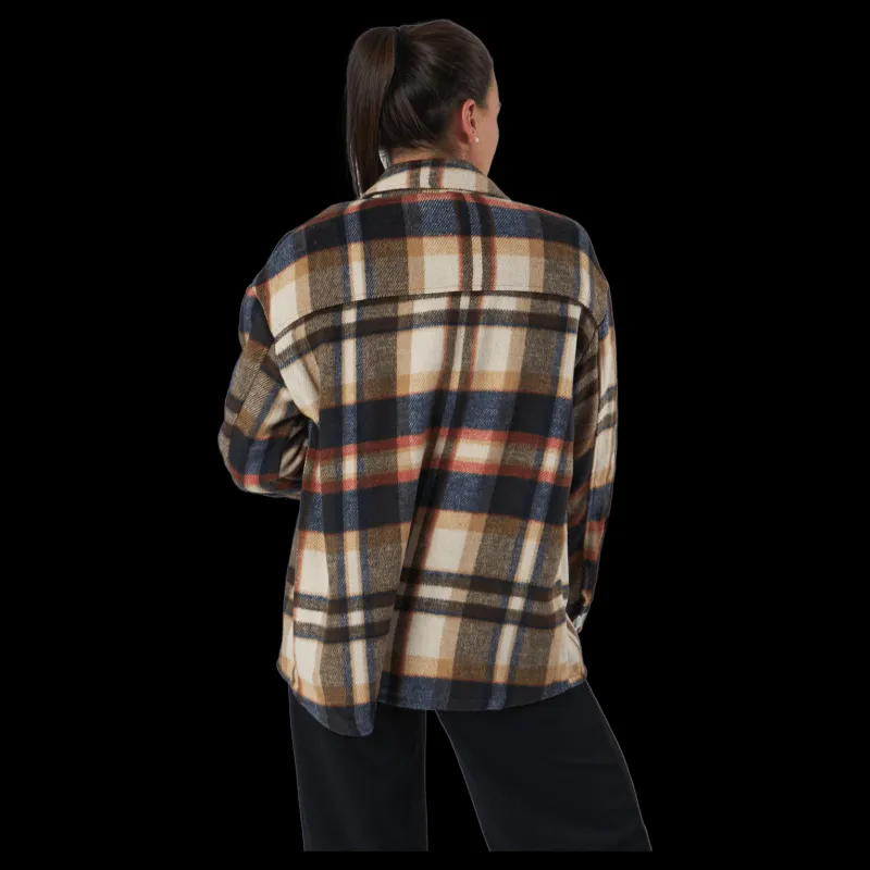 Discount Only Onlmaci L/s Check Shacket Pnt Humus Flerfärgad