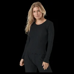 Outlet Only Onlnella L/s O-neck Rib Top No Black Svart
