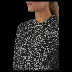 Hot Only Onlnew Mallory L/s Blouse Aop Whitecap Gray Svart