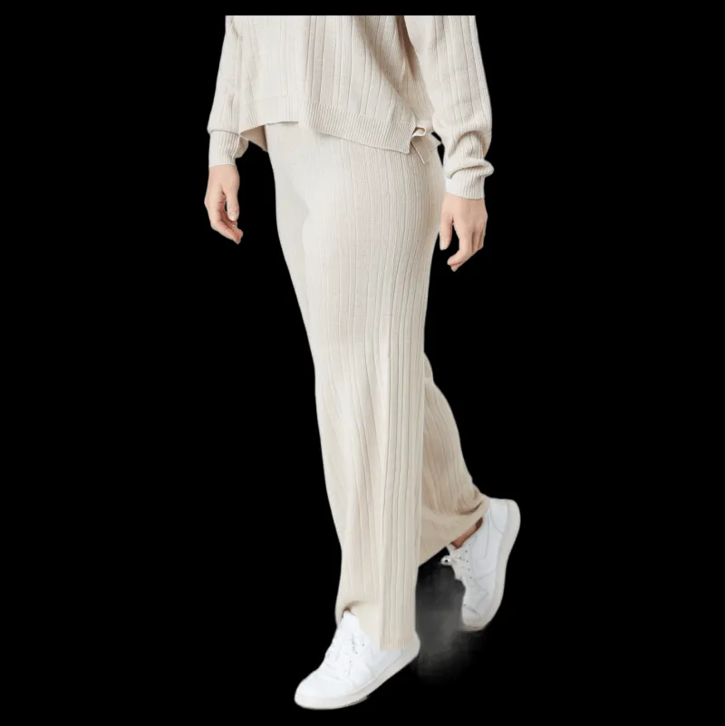 Only Onlshelly Pants Knt Moonbeam Vit