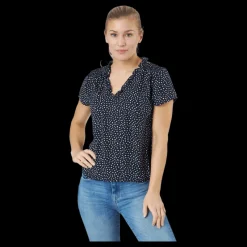 Only Onlsonja Life S/s V-neck Top P Night Sky Blå New